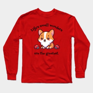 Life's Small Wonder's Cute Corgi Long Sleeve T-Shirt